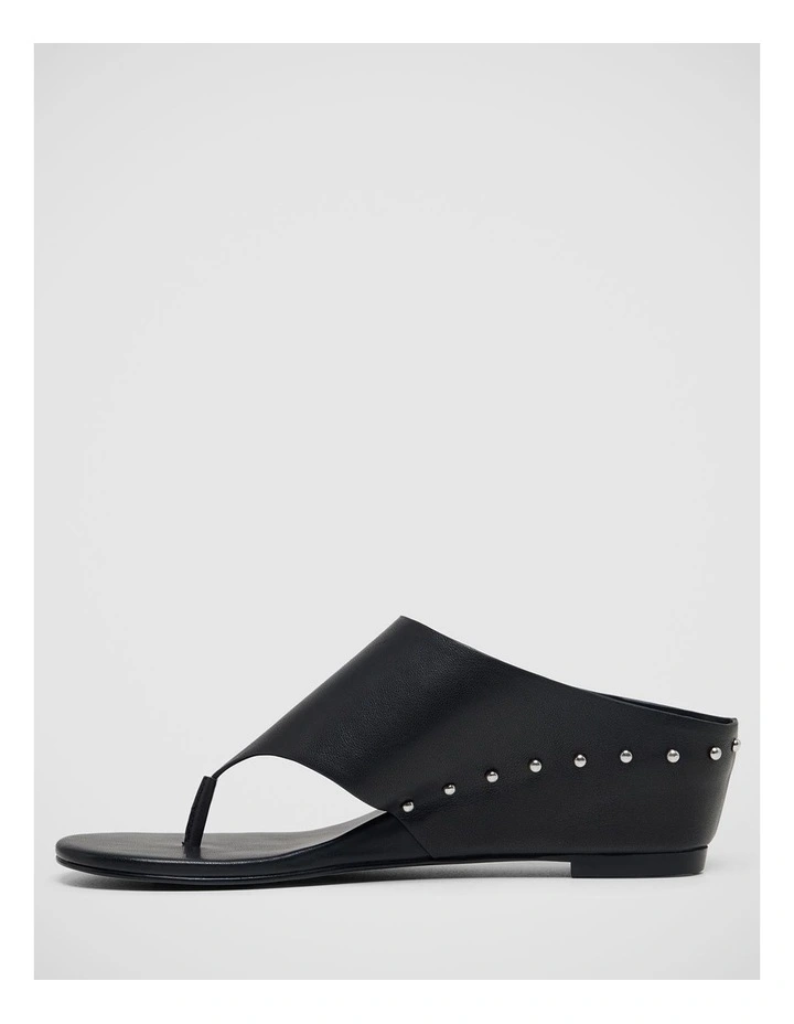 River Thong Wedge in Black image 2