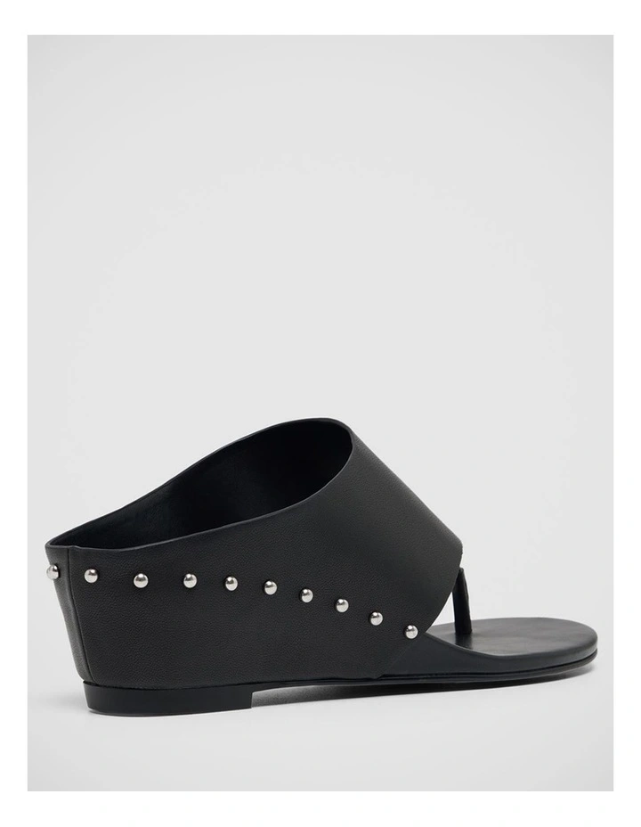 River Thong Wedge in Black image 3