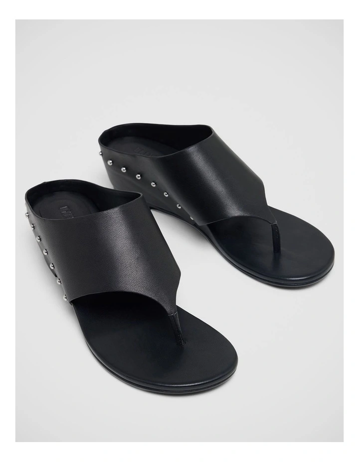 River Thong Wedge in Black image 5
