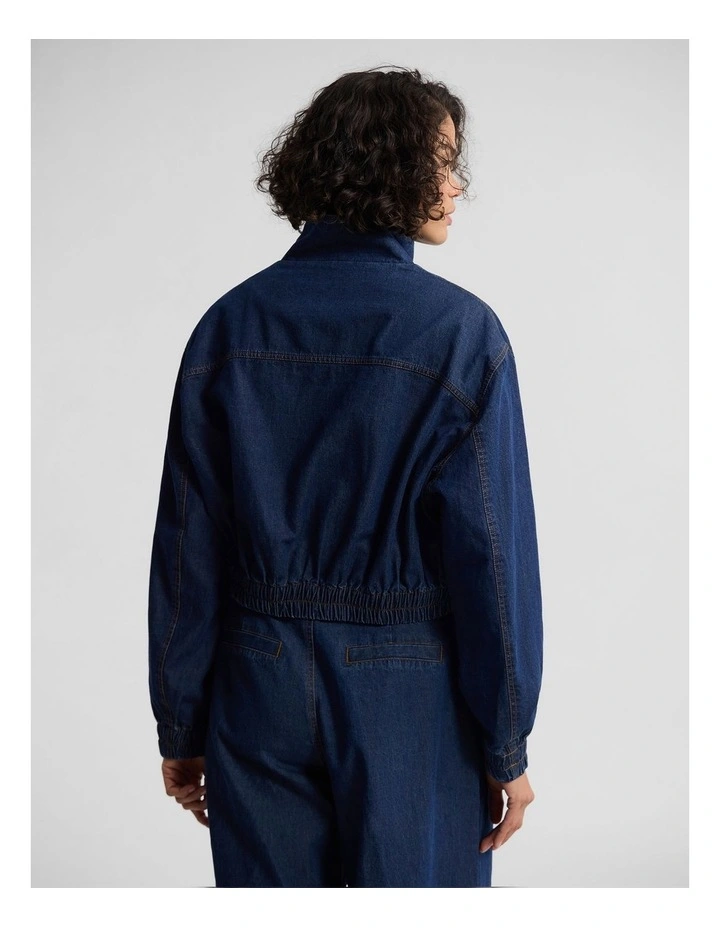 Nikita Denim Bomber Jacket in Denim Blue image 2