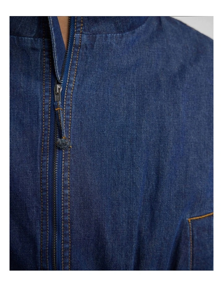 Nikita Denim Bomber Jacket in Denim Blue image 6