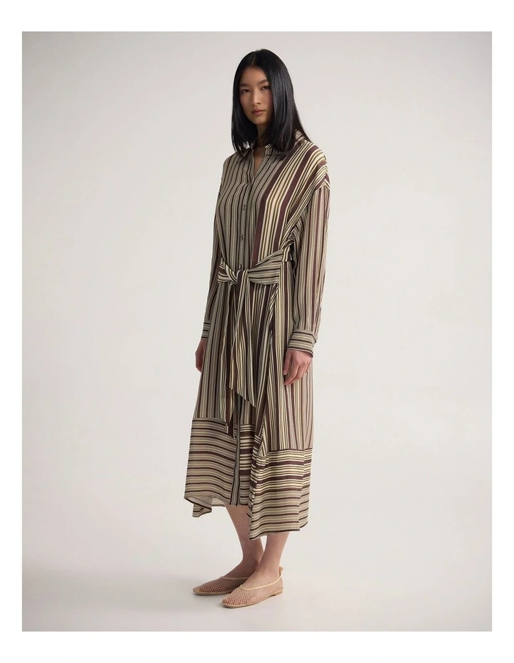 Bianca Shirt Dress in Chocolate image 3