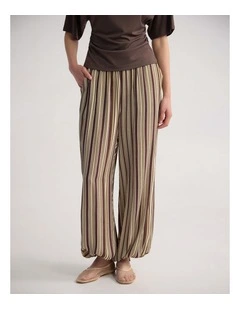 Chantelle Pant With Drawstring Hem in Chocolate
