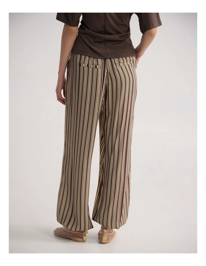 Chantelle Pant With Drawstring Hem in Chocolate image 2