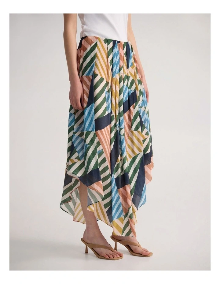 Cleo Skirt in Blue Multi image 3