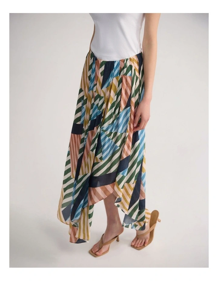 Cleo Skirt in Blue Multi image 4
