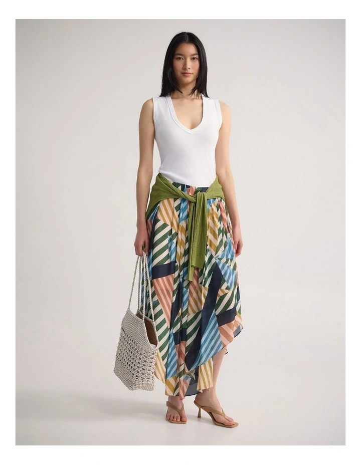 Cleo Skirt in Blue Multi image 5