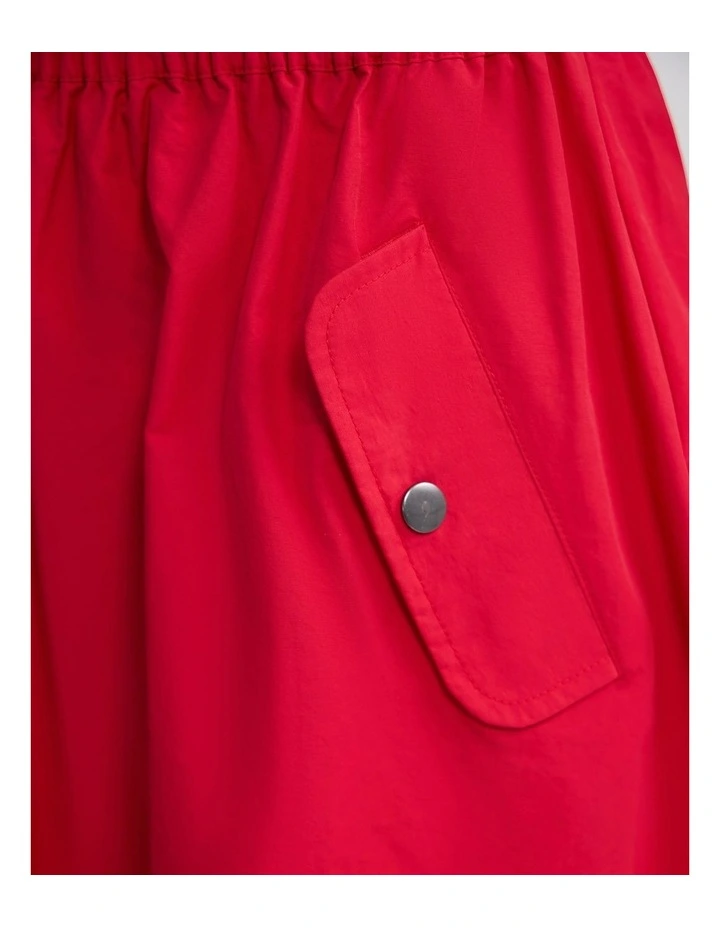 Lana Pocket Front Maxi Skirt in Red image 6
