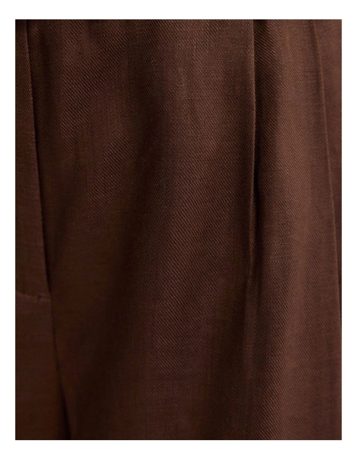 Taylor Relax Fit Tencel Blend Pant in Chocolate image 6