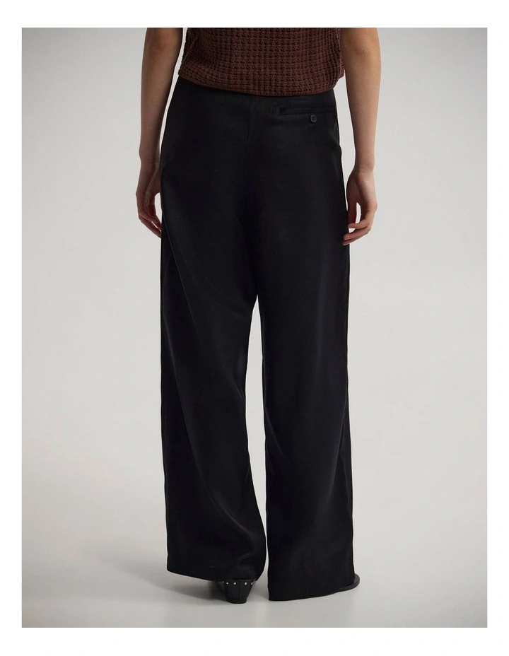 Taylor Relax Fit Tencel Blend Pant in Black image 2