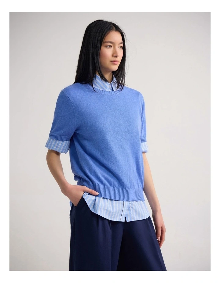 Zoe Cashmere Blend Knit in Blue image 3