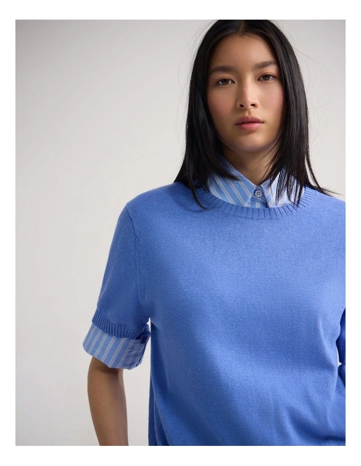 Zoe Cashmere Blend Knit in Blue image 4