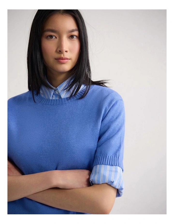 Zoe Cashmere Blend Knit in Blue image 7