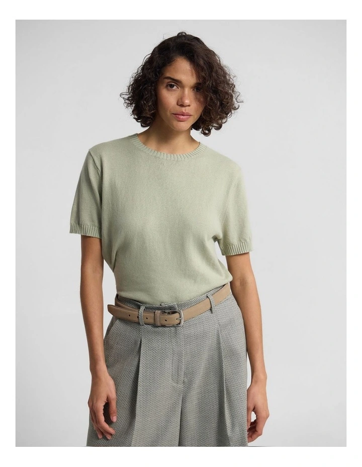 Zoe Cashmere Blend Knit in Green image 1