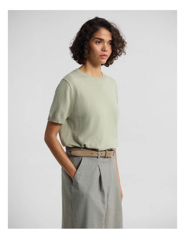 Zoe Cashmere Blend Knit in Green image 3