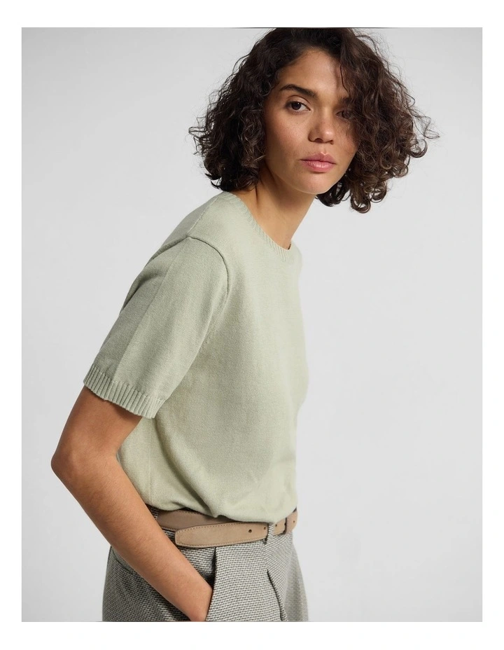 Zoe Cashmere Blend Knit in Green image 5
