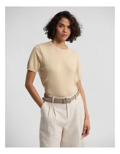 Zoe Cashmere Blend Knit in Latte