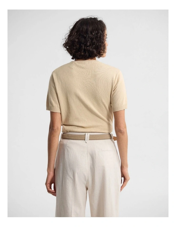 Zoe Cashmere Blend Knit in Latte image 2