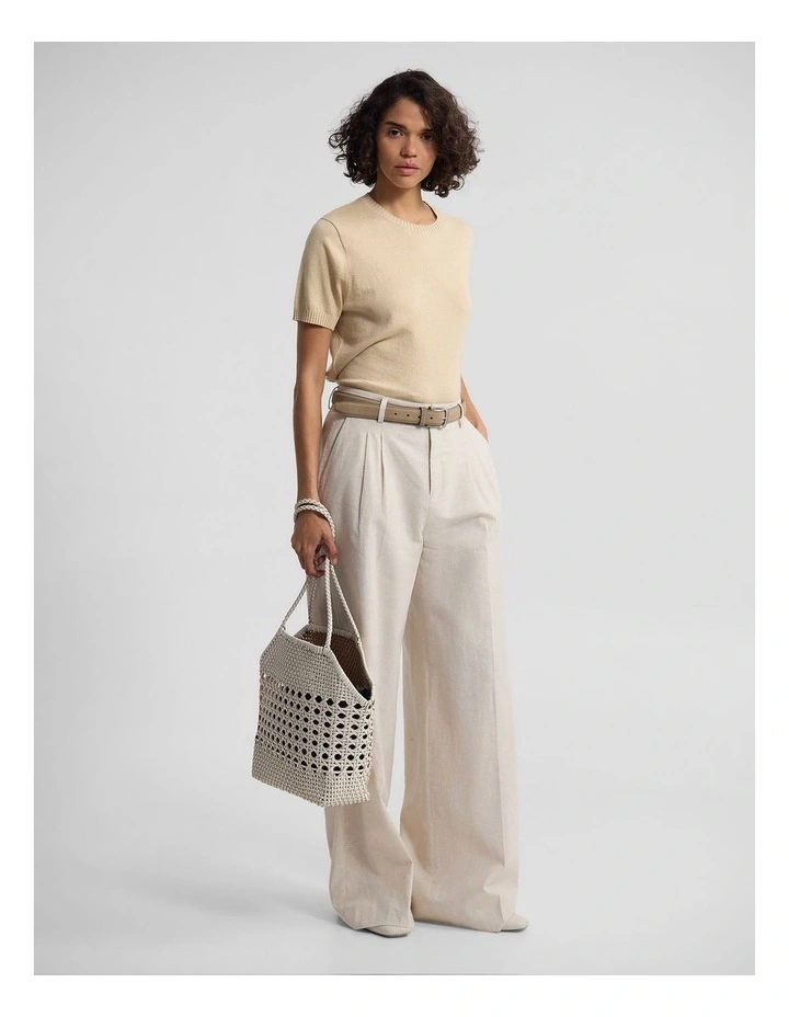 Zoe Cashmere Blend Knit in Latte image 4
