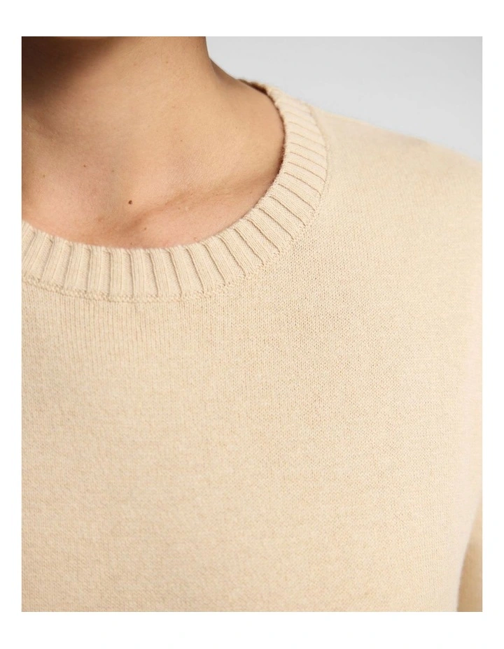 Zoe Cashmere Blend Knit in Latte image 6