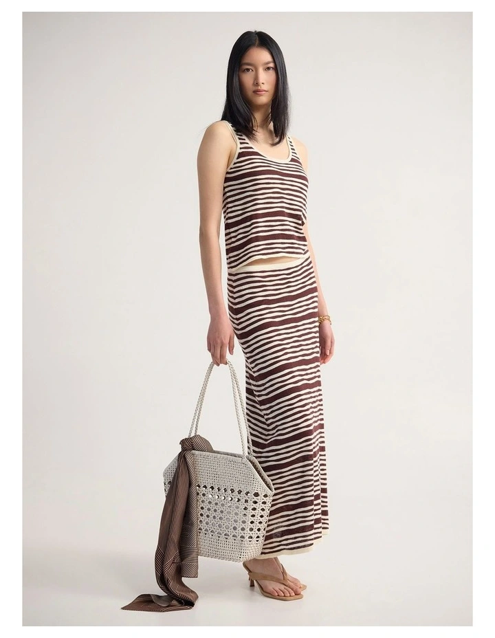 Nelly Ramie Striped Tank in Cookies And Cream image 5