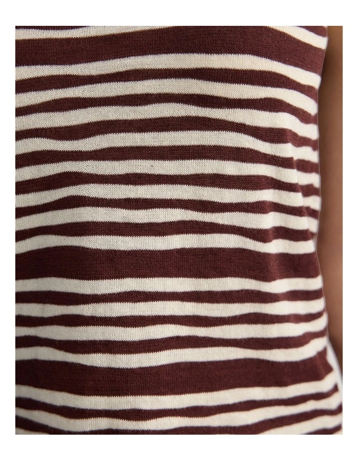 Nelly Ramie Striped Tank in Cookies And Cream image 6