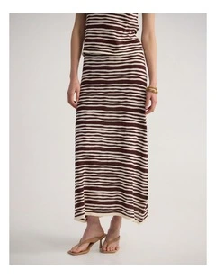 Blaze Striped Skirt in Cookies And Cream
