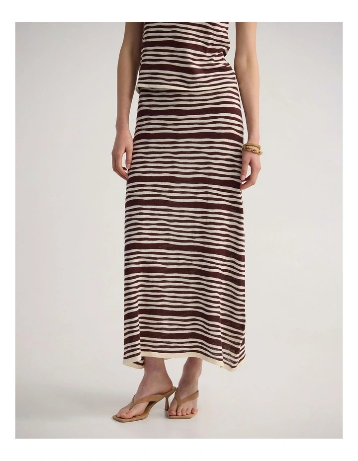 Blaze Striped Skirt in Cookies And Cream image 1