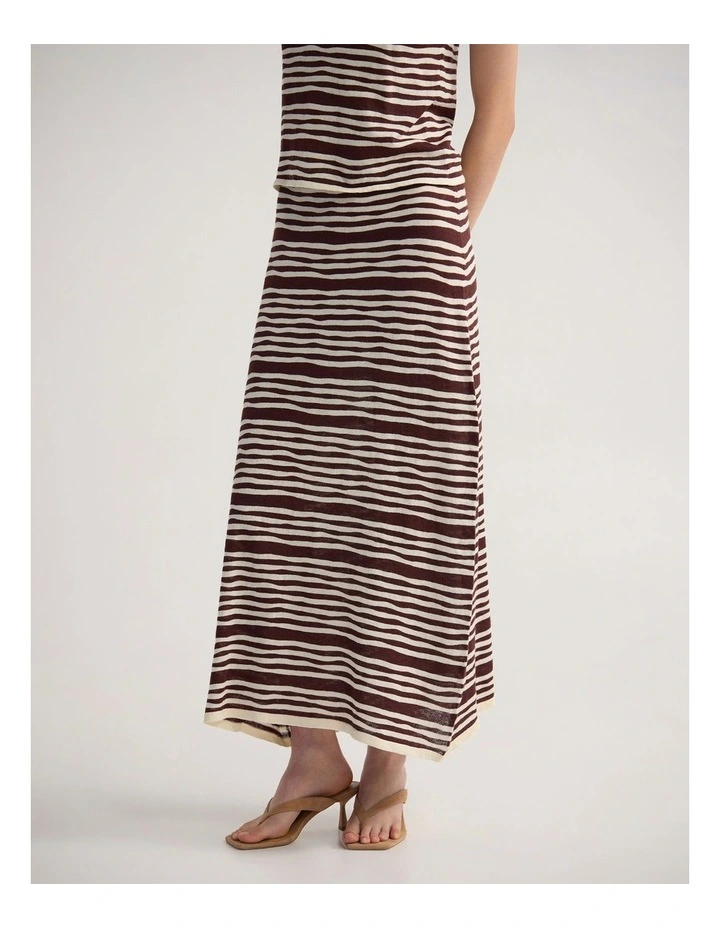 Blaze Striped Skirt in Cookies And Cream image 3