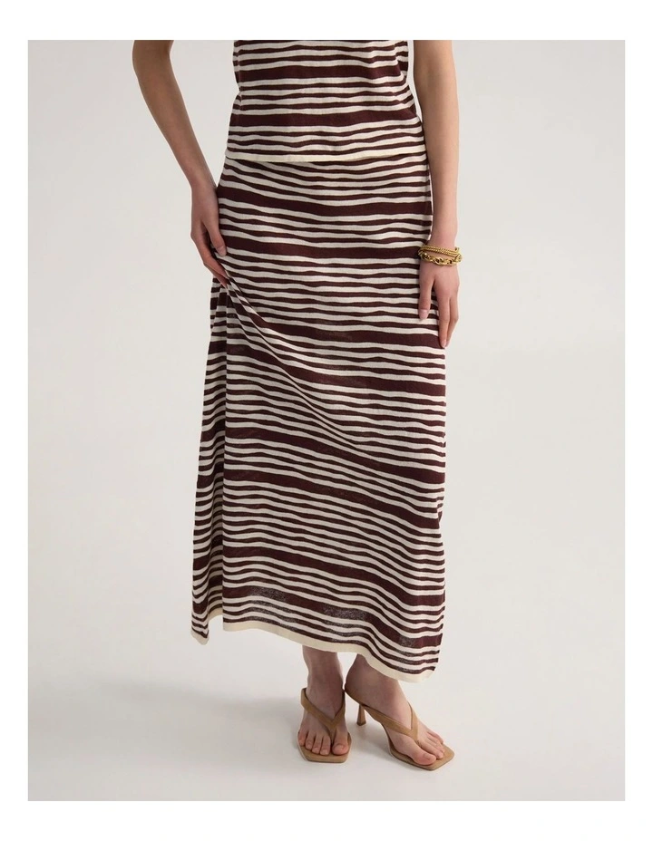 Blaze Striped Skirt in Cookies And Cream image 4