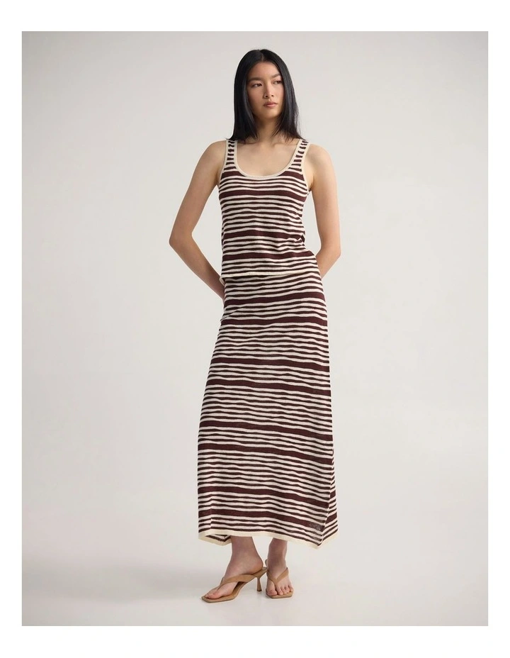Blaze Striped Skirt in Cookies And Cream image 5