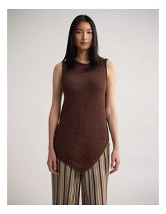 Annalise Asymmetric Knit in Mocha