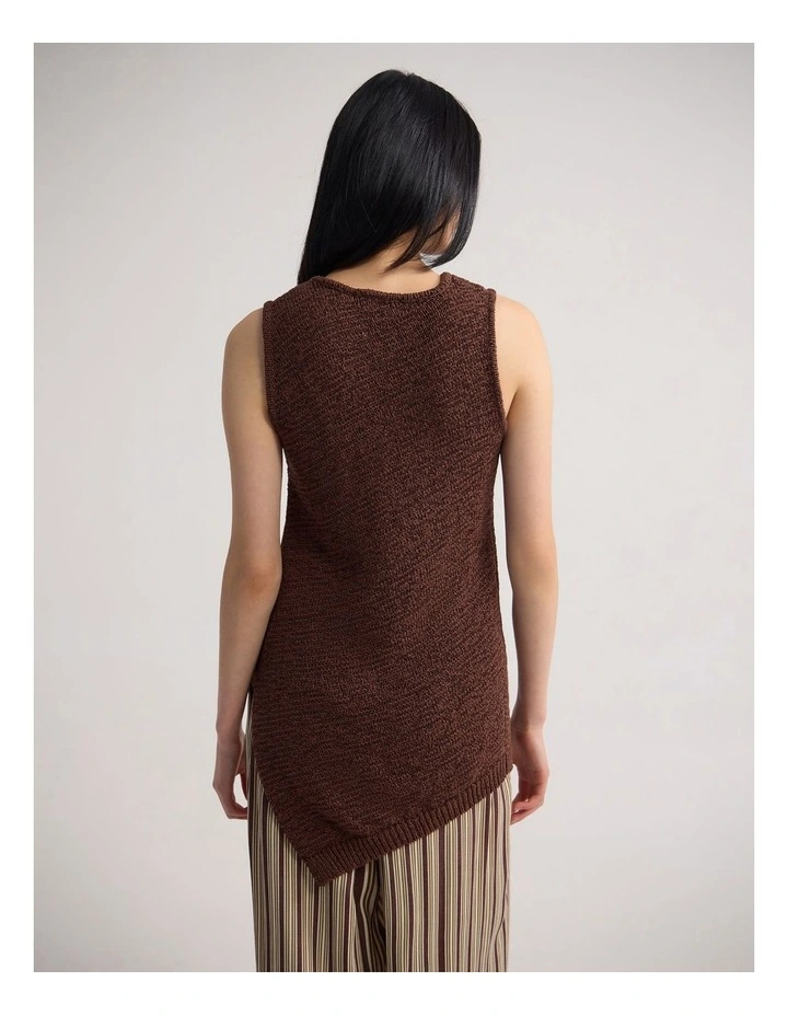 Annalise Asymmetric Knit in Mocha image 2