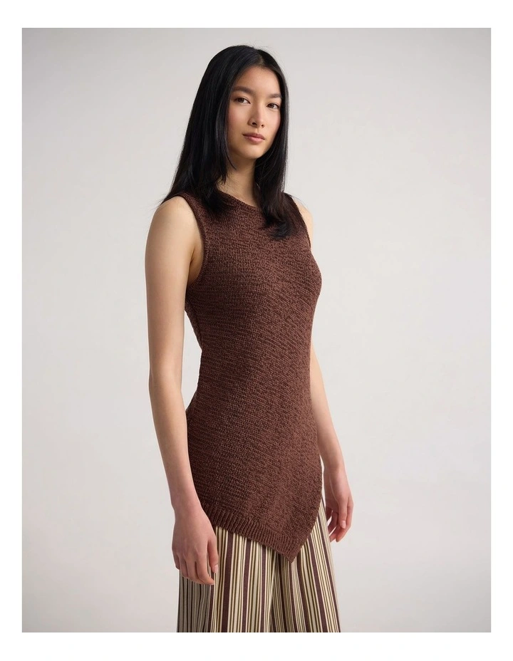 Annalise Asymmetric Knit in Mocha image 3