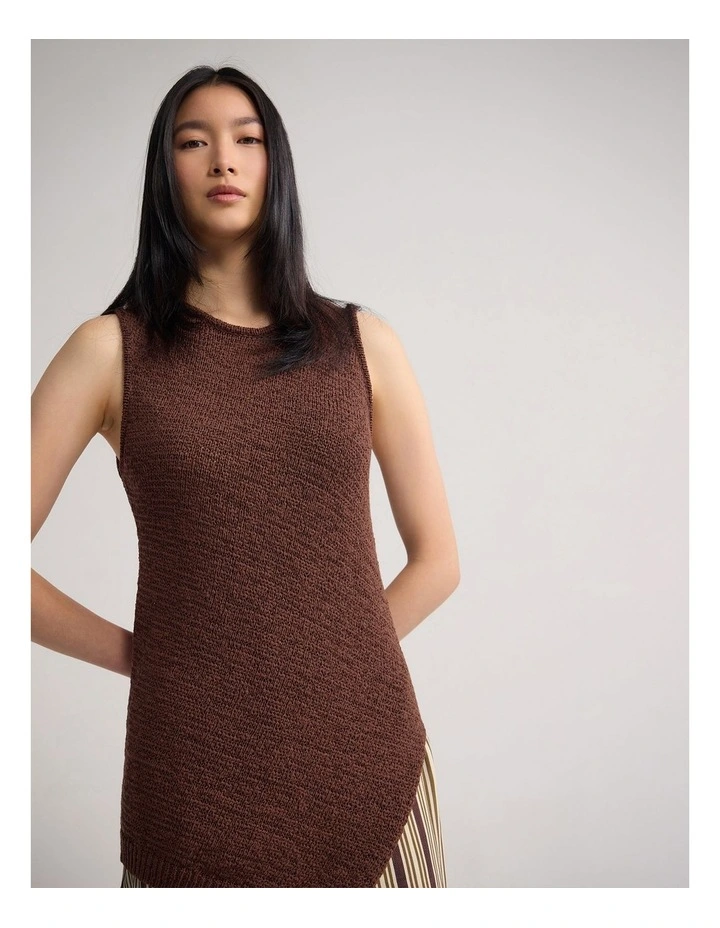 Annalise Asymmetric Knit in Mocha image 4