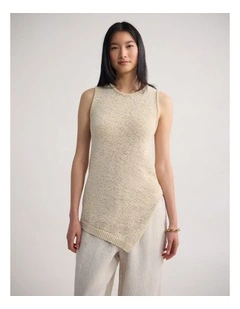 Annalise Asymmetric Knit in Stone