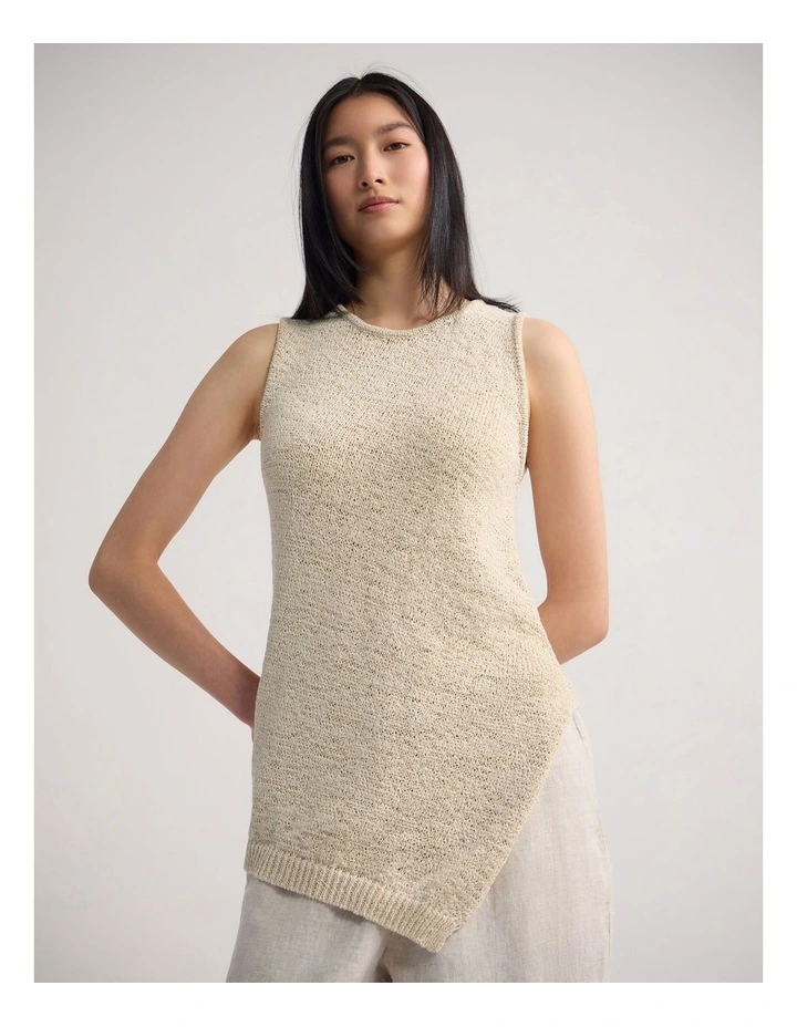 Annalise Asymmetric Knit in Stone image 4