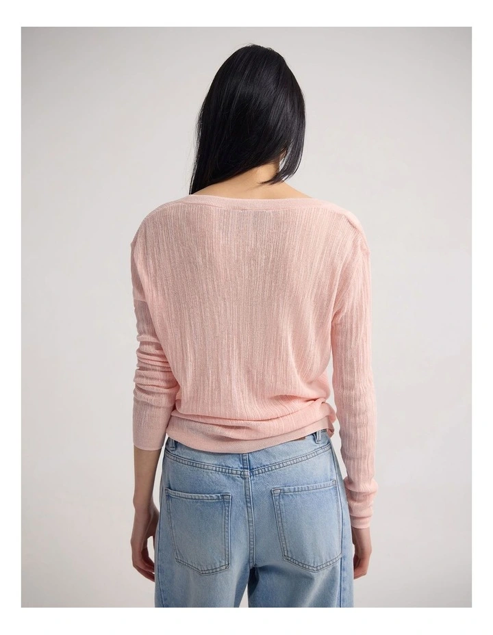 Renee Deep V-Neck in Pink image 2