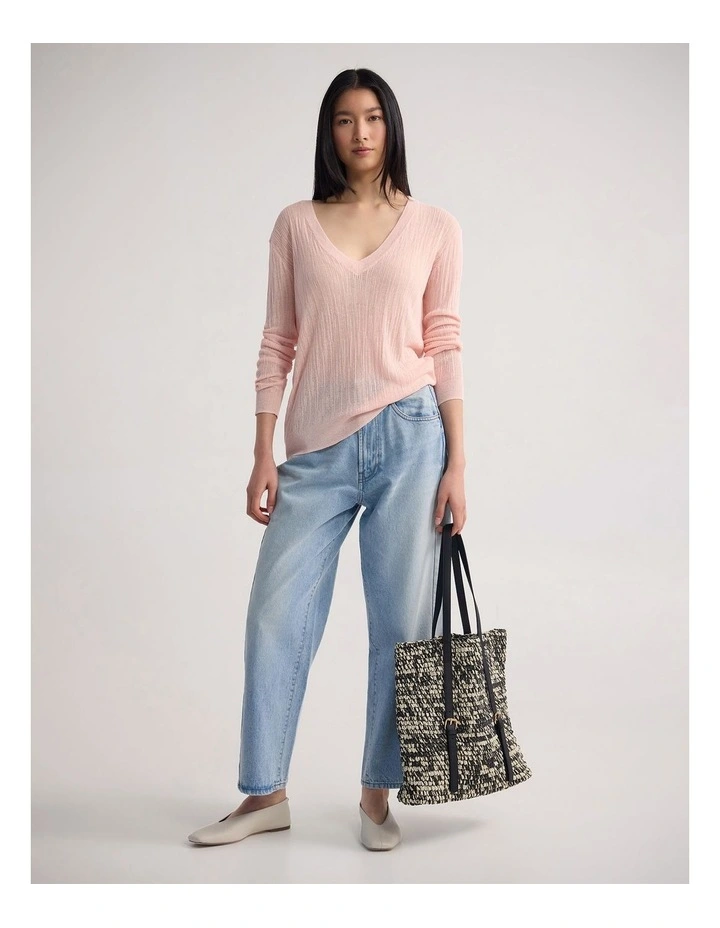 Renee Deep V-Neck in Pink image 5