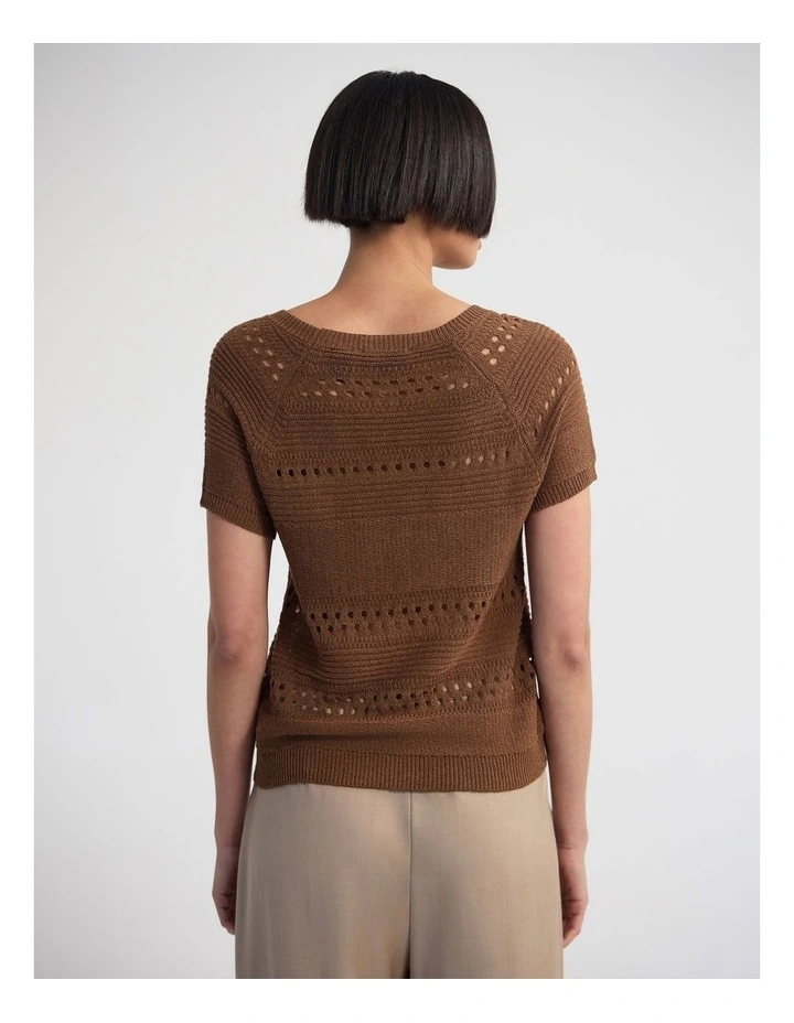 Gaia Open Pattern Knit in Copper image 2