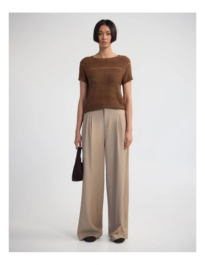 Gaia Open Pattern Knit in Copper image 5
