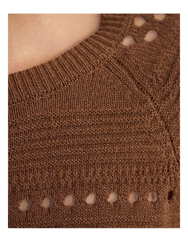 Gaia Open Pattern Knit in Copper image 6
