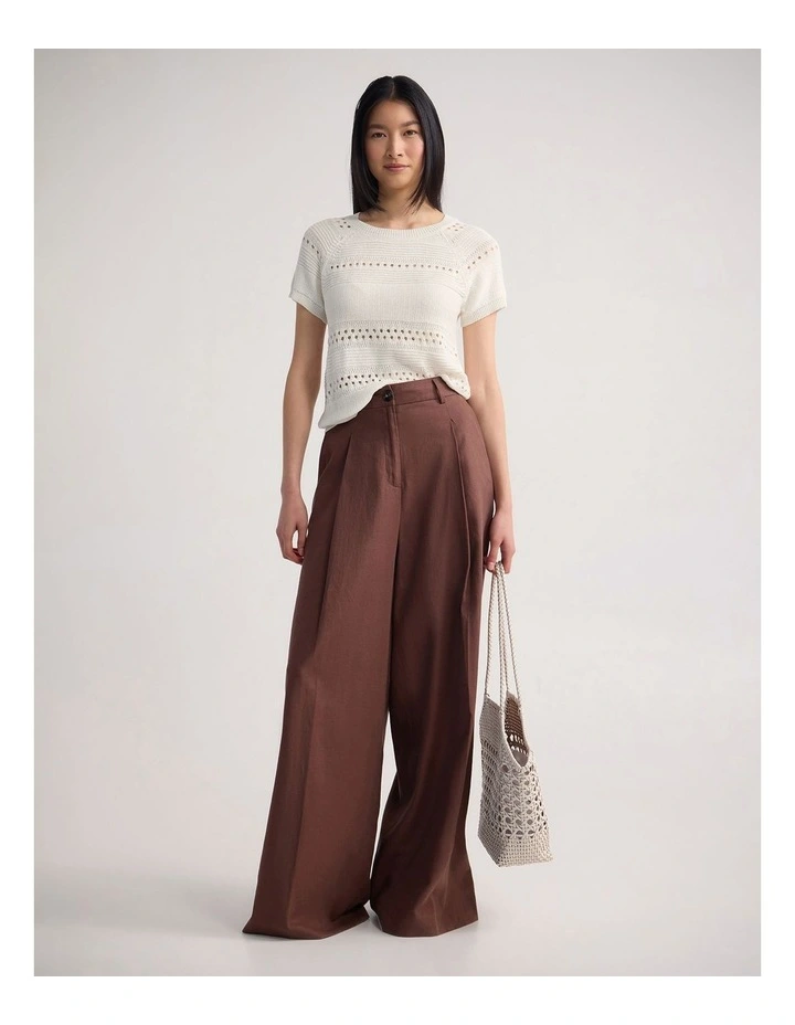 Gaia Open Pattern Knit in Ivory image 5
