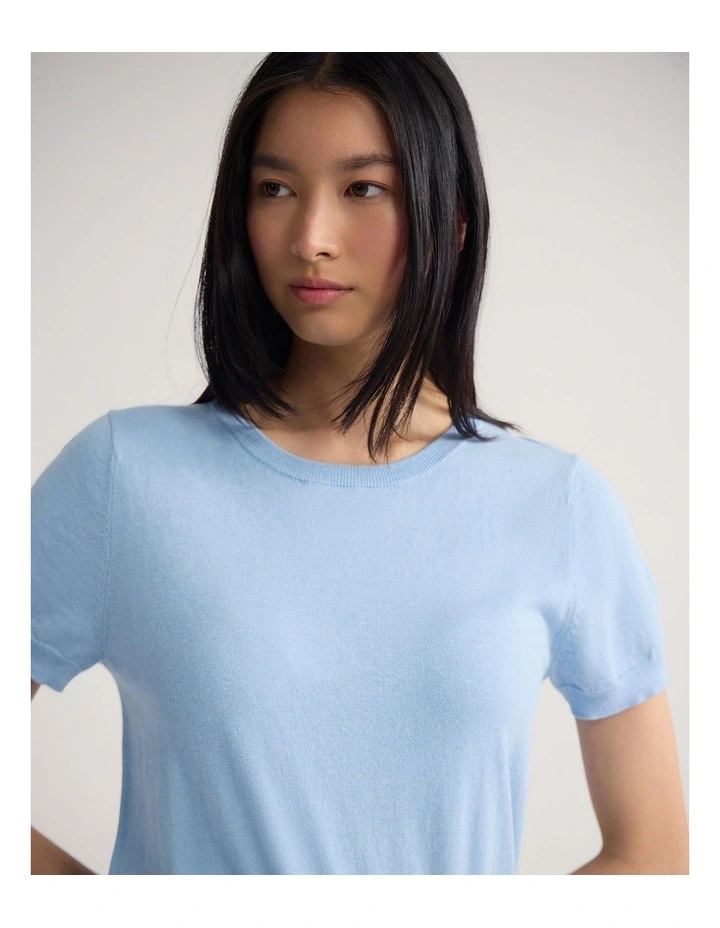 Grace Cashmere Blend Knit in Sky image 4