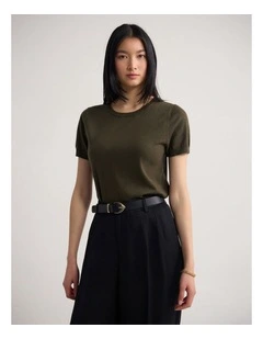 Grace Cashmere Blend Knit in Olive