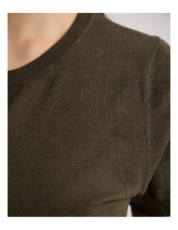 Grace Cashmere Blend Knit in Olive image 6