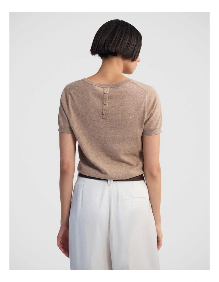 Grace Cashmere Blend Knit in Light Mocha image 2