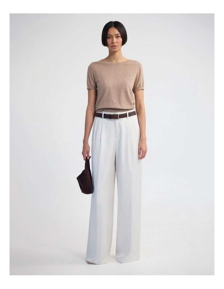 Grace Cashmere Blend Knit in Light Mocha image 5