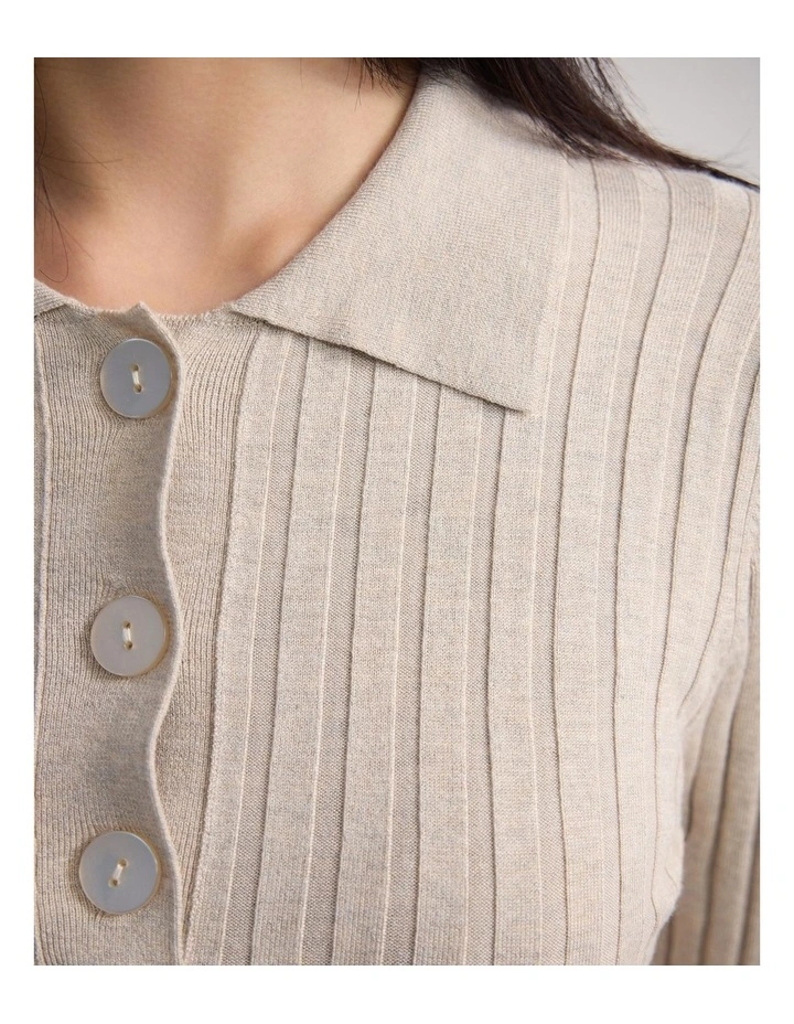 Everly Rib Knit in Oyster image 6