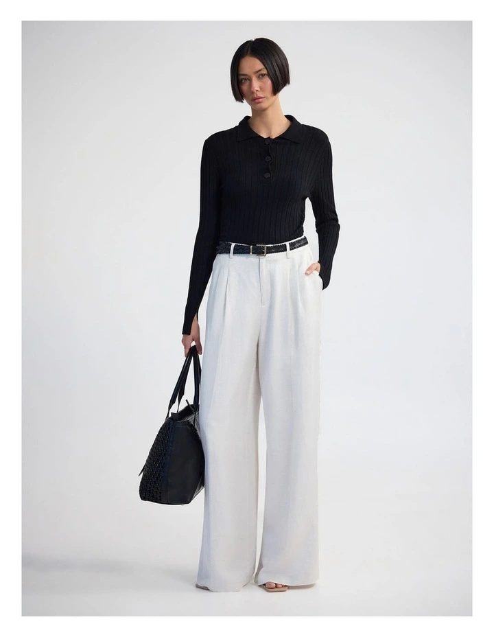Everly Rib Knit in Black image 5